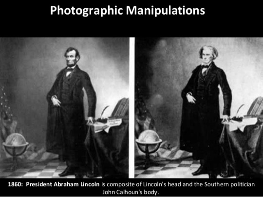 Infographic of photo manipulation history